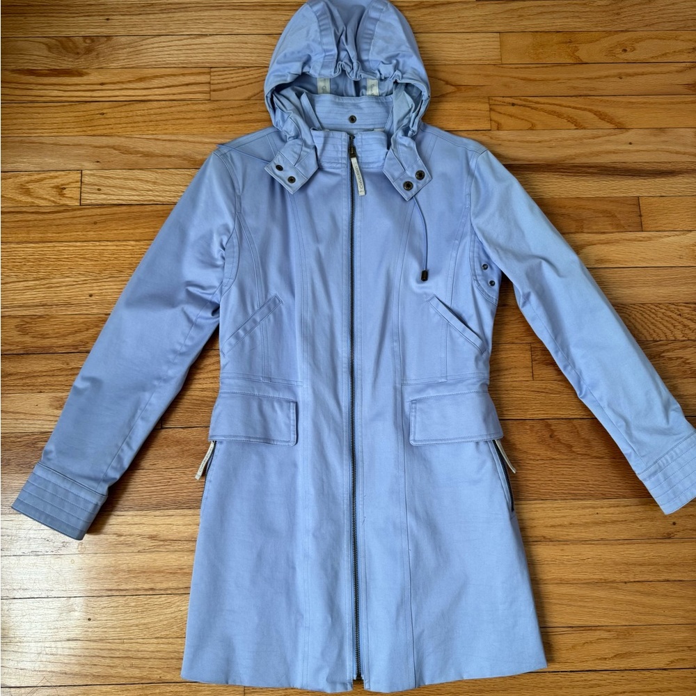 Calvin Klein Light Blue Trench Coat